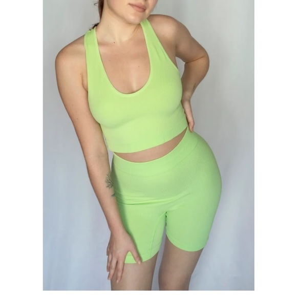 Lime Ribbed Set - Picture 2 of 3